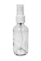 72 pcs of 1 oz Clear Glass Bottle and 72pcs White Sprayer Set 1 slab Clear